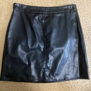 Black Pleather Skirt